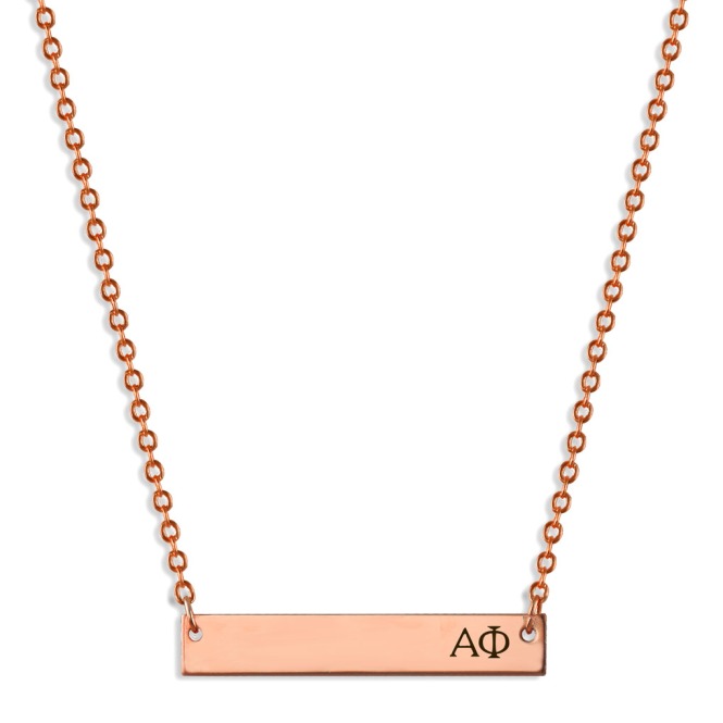 APhi-Sorority-Bar-Necklace-Rose-Gold